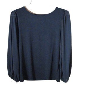 Vince Camuto Shirt Black Long Sleeve Sheer Women's Size Medium